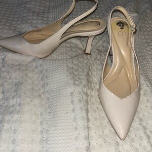 Jessica Simpson Cream Slingback Heels